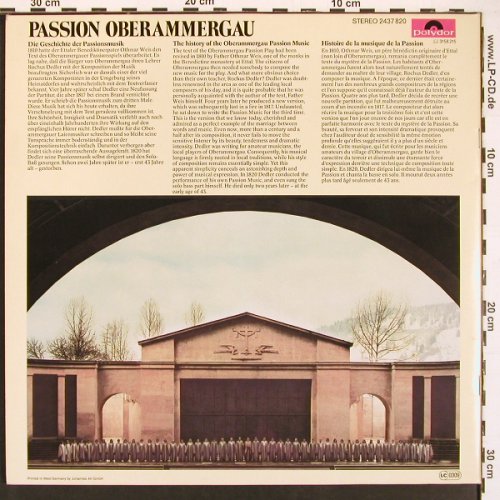 Passion Oberammergau: Original-Aufnahme, Foc, Polydor(2437 820), D, 1980 - LP - X9455 - 9,00 Euro