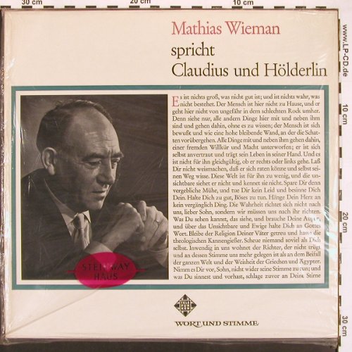 Wieman,Mathias: spricht Claudius & Hölderlin (1955), Telefunken(TSC 13 419), D, FS-New,  - LP - X9493 - 15,00 Euro