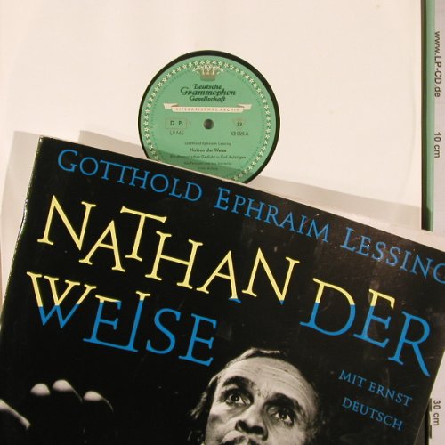 Nathan Der Weise - Lessing: Mir Ernst Deutsch, Box, D.Gr. (43028/9 LPMS), D, 1961 Typ: 2LP Best.-Nr.: X9652 Preis: 14,00 Euro