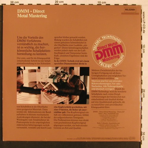 V.A.DMM erreicht die Perfektion: des reinen Klanges, Pop / Klassic, Teldec (66.22981), D, Booklet, 1983 Typ: LP Best.-Nr.: X9815 Preis: 5,00 Euro