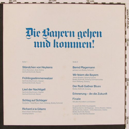 V.A.Die Bayern gehnen und kommen!: Aufführung Richard Busch,R.Gassner, Polydor (intern)(VP 659), D,  - LP - X9951 - 10,00 Euro