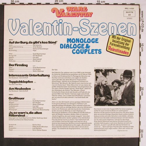 Valentin,Karl - Valentin-Szenen: Monologe Dialoge & Couplets, RCA(PPL1-4191), D, 1976 - LP - Y1018 - 9,00 Euro