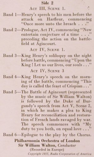 Shakespeare - Olivier in Scenes fr.: Hamlet and Henry V (1955), m-/vg+, RCA(RB-16144), UK, 1959 - LP - Y110 - 6,00 Euro