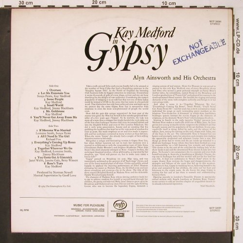 Medford, Kay - in Gypsy: Alyn Ainsworth and his Orchestra, MFP (50090), UK, 1969 Typ: LP Best.-Nr.: Y1142 Preis: 7,50 Euro