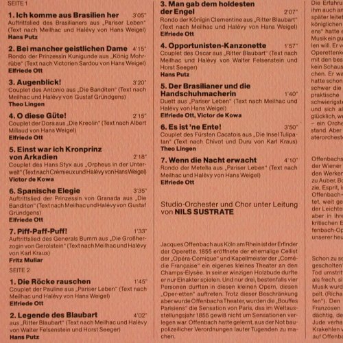 V.A.Offenbach-Pariser Spezialitäten: Theo Lingen, Elfriede Ott, Muliar.., Telefunken Wort Stimme(6.42503 AJ), D (1968),  - LP - Y1158 - 9,00 Euro