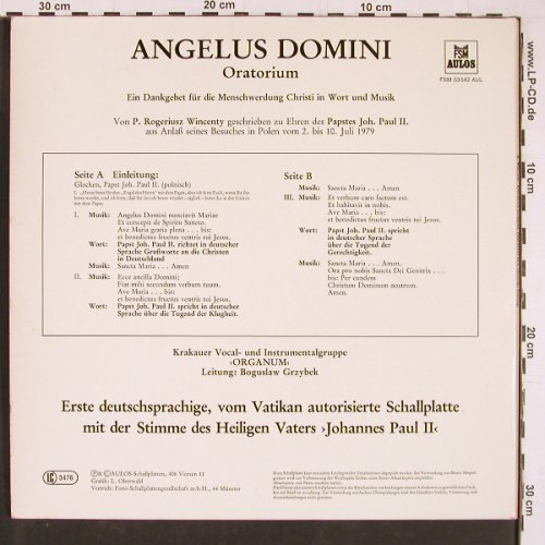 Papst Johannes Paul 2: spricht zu ihnen in deut. Sprache, FSM Aulos(FSM 53 542 AUL), D, 1979 - LP - Y1195 - 7,50 Euro