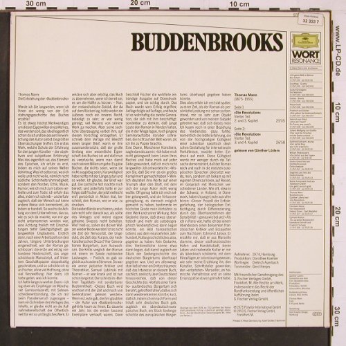 Buddenbrooks - Thomas Mann: Günther Lüders liest die Revolution, D.Gr. Wort (2571 116), D, 1975 Typ: LP Best.-Nr.: Y1286 Preis: 7,50 Euro