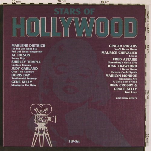 V.A.Stars Of Hollywood: Dietrich, Al Jonson.. B.Crosby.., Flashback(9029/3), D, Box,  - 3LP - Y1320 - 9,00 Euro