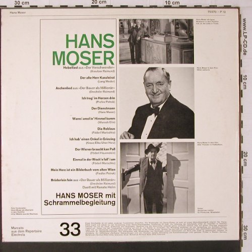 Moser,Hans: Same, Marcato (75 570-P 12), D, Mono, 197- Typ: LP Best.-Nr.: Y1637 Preis: 7,50 Euro