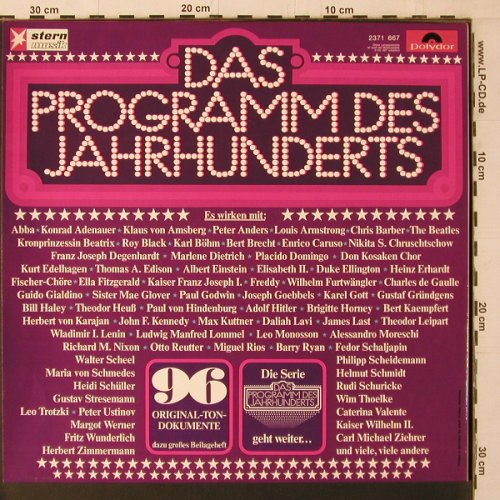 V.A.Das Programm des Jahrhunderts: 96 Tr.,Foc,Stern-Ed., Booklet, Polydor(2371 667), D, 1977 - LP - Y1781 - 9,00 Euro