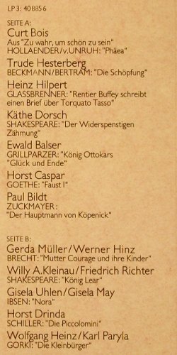 V.A.Deutsches Theater: Höhepunkte der Schauspielkunst, Capricio Club Ed.(C 50 075/1-3), D, Box, 1984 - 3LP - Y1925 - 12,50 Euro