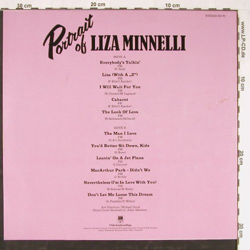 Minnelli,Liza: Portrait Of (Live / Studio), AM (63 170), D, ClubEd. Typ: LP Best.-Nr.: Y2209 Preis: 6,00 Euro