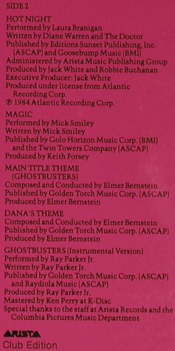 Ghostbusters: Original Soundtrack Album, Arista ClubEd.(41 684 2), D, 1984 - LP - Y2655 - 6,00 Euro
