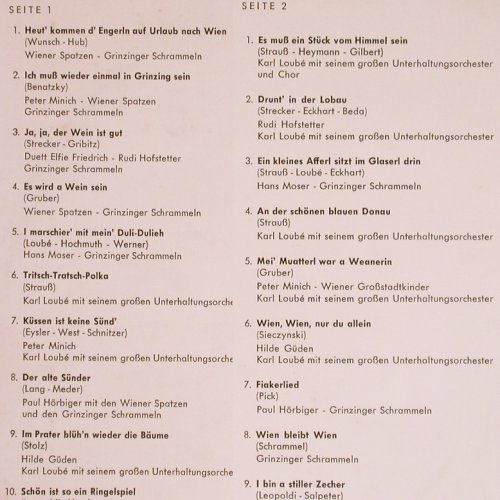 V.A.Wien,Wien,Nur Du Allein: Güden,Hörbiger, Hofstetter, Moser.., Telefunken, ClubEd. (E-545), D, 28Tr. Typ: LP Best.-Nr.: Y2822 Preis: 7,50 Euro