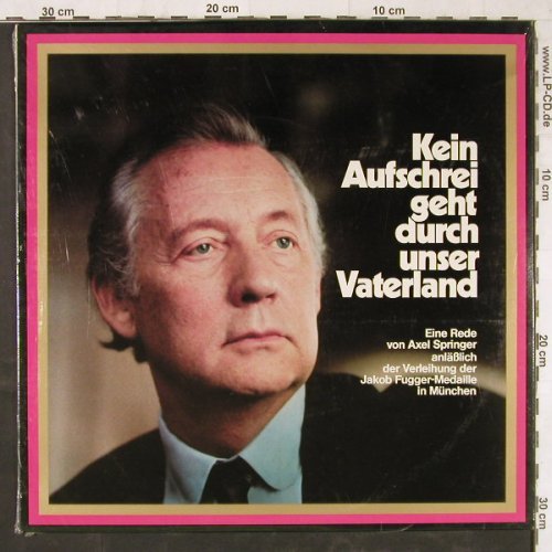 Springer,Axel: Kein Aufschrei geht d.u.Vaterland, AS1-A, sealed(), D,FS-New, 1976 - LP - Y2897 - 7,50 Euro