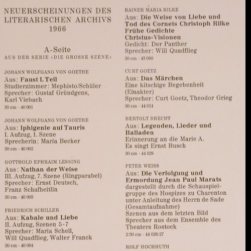 V.A.Dichtung und Darstellung: Faust...Kishon, Neuerscheinugen, D.Gr. Promo(004488), D, 1966 - LP - Y3024 - 7,50 Euro