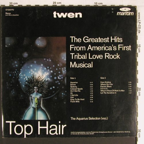 Hair - The Aquarius Selection (voc): Top Hair, Twen Serie, Maritim(47 020 FU), D,  - LP - Y3084 - 6,00 Euro