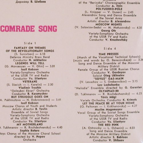 V.A.Comrade Song: Foc, Melodia(C90-16889-92), UDSSR, 1982 - 2LP - Y3144 - 7,50 Euro