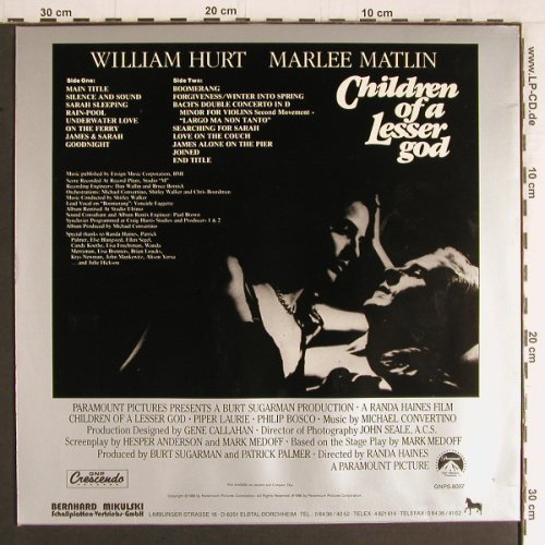 Children Of A Lesser God: Original Soundtrack, Crescendo(GNPS-8007), D, 1986 - LP - Y3406 - 6,00 Euro