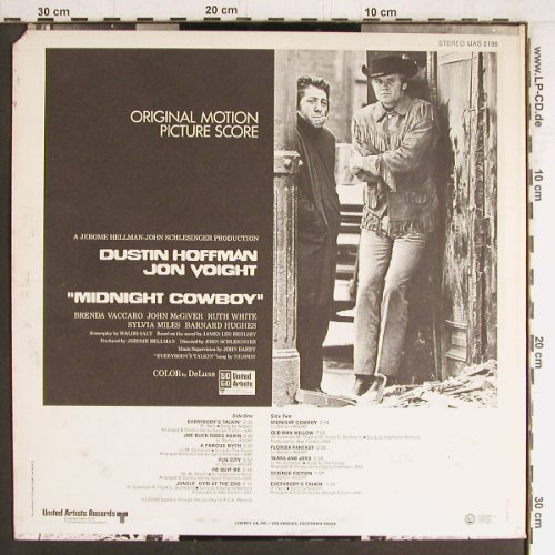 Midnight Cowboy: Original Soundtrack, UA (UAS 5198), US, Co, 1969 Typ: LP Best.-Nr.: Y3489 Preis: 9,00 Euro