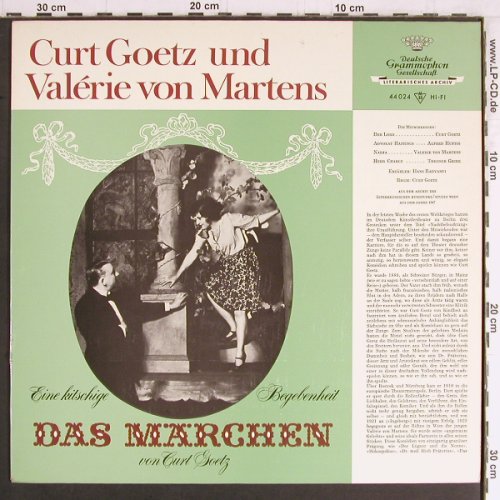 Goetz,Curt & Valerie von Martens: Das Märchen,Eine kitschige Begebenh, D.Gr.(44 024), D, 1966 - LP - Y3591 - 7,50 Euro