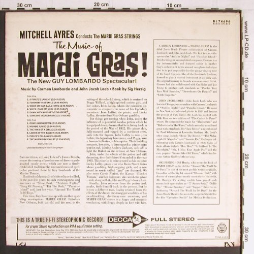 Mardi Gras: by Mitchell Ayres+Mardi GrasStrings, Decca, Promo (DL 74696), US Typ: LP Best.-Nr.: Y3600 Preis: 7,50 Euro