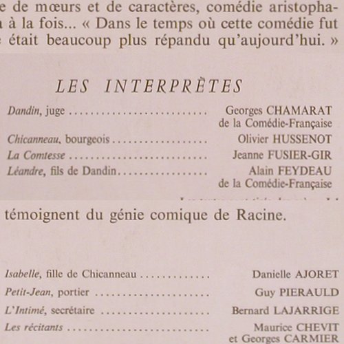 Les Plaideurs: De Racine, SelectionsSonoresBordas (SSR 108), F Typ: LP Best.-Nr.: Y3623 Preis: 9,00 Euro