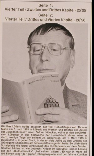 Buddenbrooks -Thomas Mann: Günther Lders liest die Revolution, D.Gr. Literatur(2570 004), D, 1975 - LP - Y3667 - 9,00 Euro