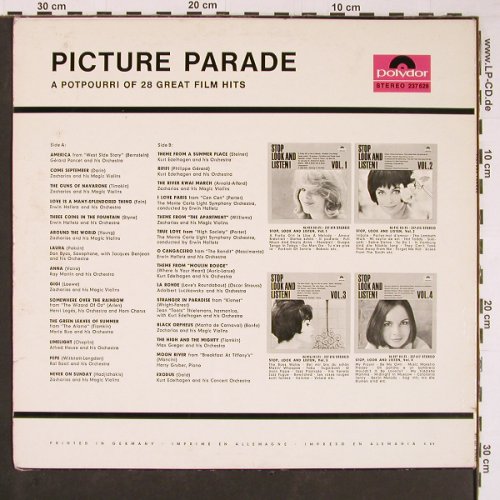 V.A.Picture Parade: A Potpourri of 28 great Film Hits, Polydor(237 628), D (instr.), 1964 - LP - Y373 - 9,00 Euro
