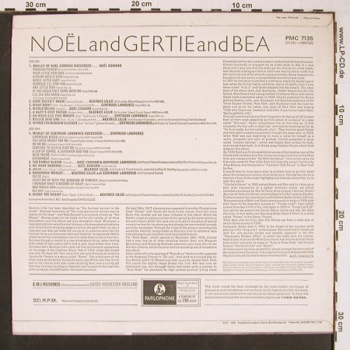 Coward,Noel / Lawrence / Lillie: Noel and Gertie and Bea, hist.rec., Parlophone(PMC 7135), UK, vg+/m-, 1971 - LP - Y385 - 9,00 Euro