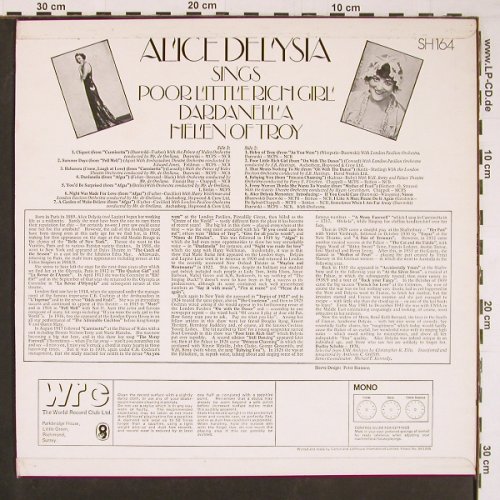 Delysia,Alice: sings Poor Little Rich Girl, WRC(SH 164), UK, Mono, 1971 - LP - Y387 - 12,50 Euro