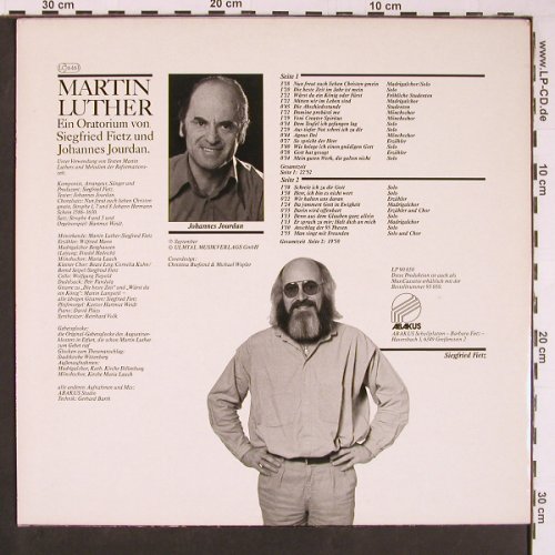 Martin Luther - Ein Oratorium v.: Siegfried Fietz u. Johannes Jourdan, Abakus (90 050), D,Booklet, 1982 Typ: LP Best.-Nr.: Y397 Preis: 9,00 Euro