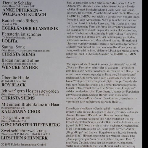 V.A.Jubiläumsabend b.alten: Heideschfer, Christa Siems u.a., Karussell(2430 129), D, co, 1973 - LP - Y4274 - 6,00 Euro
