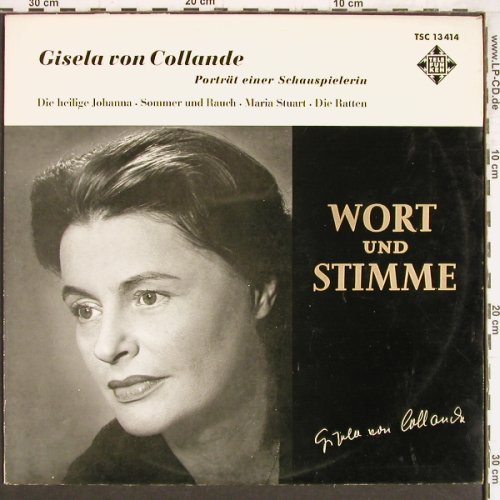 von Collande,Gisela: Porträt einer Schauspielerin, Telefunken (TSC 13 414), D Typ: LP Best.-Nr.: Y4318 Preis: 9,00 Euro