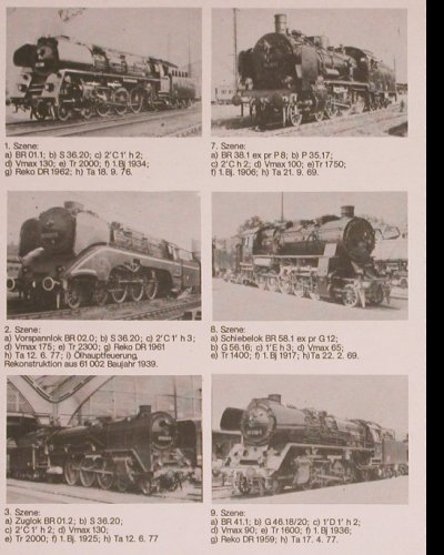 Dampflokomotiven d.deut. Reichsbahn: Von 01 bis 99 ,24Tr., Litera(8 65 252), DDR, 1978 - LP - Y4387 - 10,00 Euro