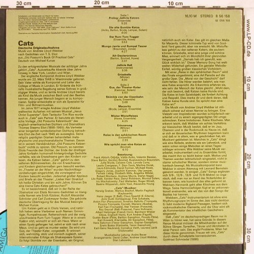 Cats: Deutsche Originalaufnahme, Amiga(8 56 158), DDR, 1986 - LP - Y4480 - 7,50 Euro