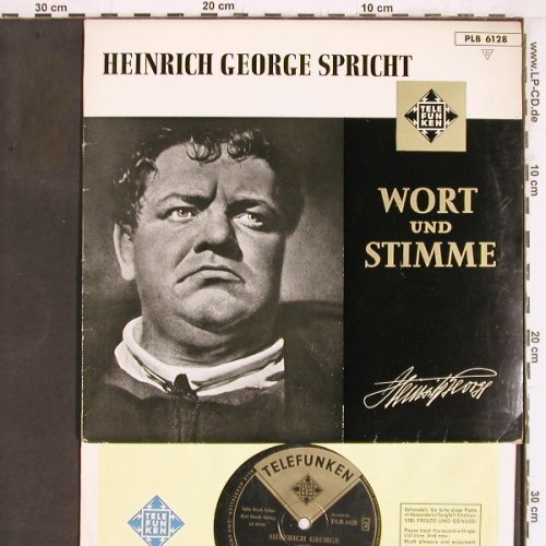 George,Heinrich: Wort+Stimme, Kleist,Goethe..., Telefunken(PLB 6128), D,  - 10inch - Y4534 - 7,50 Euro