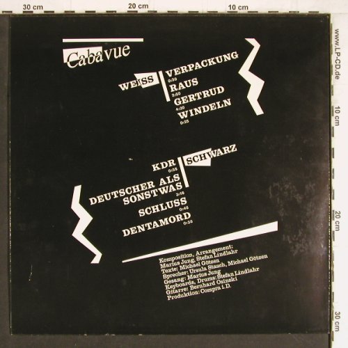 Cabavue: Richtig Wichtig, Booklet, sign., Cabavue (Caba 90), D, 8Tr., 1990 Typ: 12" Best.-Nr.: Y4535 Preis: 6,00 Euro