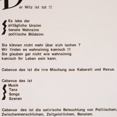 Cabavue: Richtig Wichtig, Booklet, sign., Cabavue (Caba 90), D, 8Tr., 1990 Typ: 12" Best.-Nr.: Y4535 Preis: 6,00 Euro
