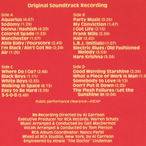Hair: Orig.Sound Recording,Foc (1979), RCA, Ri(BL 83274(2)), D, 1984 - 2LP - Y4761 - 8,00 Euro