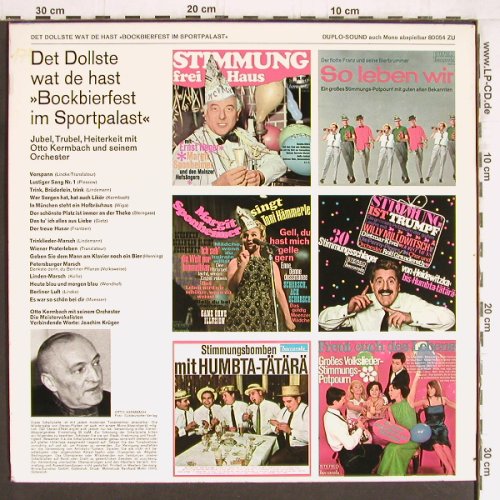 Det Dollste wat de hast: Bockbierfest im Sportpalast, Baccarola, Mono(80 054 ZU), D, co,  - LP - Y4766 - 6,00 Euro