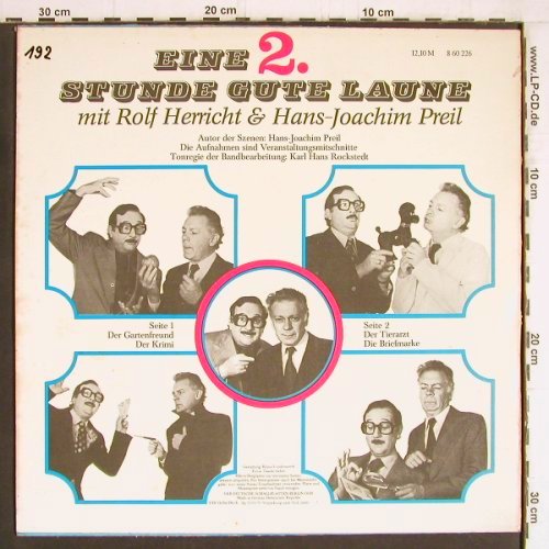 Herricht,Rolf & H.J.Preil: Eine Stunde gute Laune 2, woc, Litera (8 60 226), DDR, 1976 Typ: LP Best.-Nr.: Y4795 Preis: 7,50 Euro