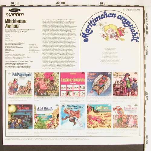 Münchhausens Abenteuer: Die lustigen Lügengeschichten..., Maritim (47 345 NW), D,Hörspiel Typ: LP Best.-Nr.: Y4820 Preis: 5,00 Euro