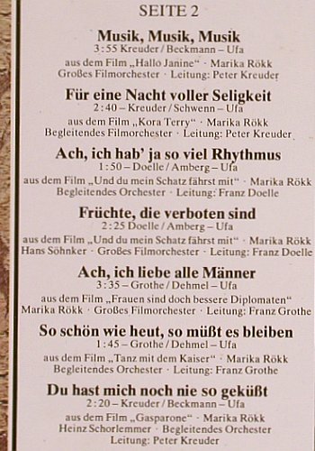 Rökk,Marika: Die grossen Erfolge von Gestern, Ariola(89 070 ZU), D, Ri, 1980 - LP - Y4860 - 6,00 Euro