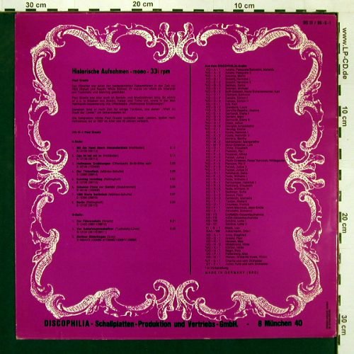 Graetz,Paul: Serie für Liebhaber u.Sammler, Discophilia (DIS 13), D Typ: LP Best.-Nr.: Y48 Preis: 9,00 Euro