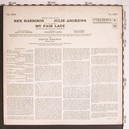 My Fair Lady: Rex Harrison, Julie Andrews(Mono), Columbia Masterwork (OL 5090), US Typ: LP Best.-Nr.: Y4908 Preis: 6,00 Euro