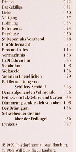 Goethe,J.W.von/ Will Quadflieg: Wir Heissen Euch Hoffen '1959, D.Gr. Literatur(2570 021), D, Ri, 1982 - LP - Y4926 - 7,50 Euro