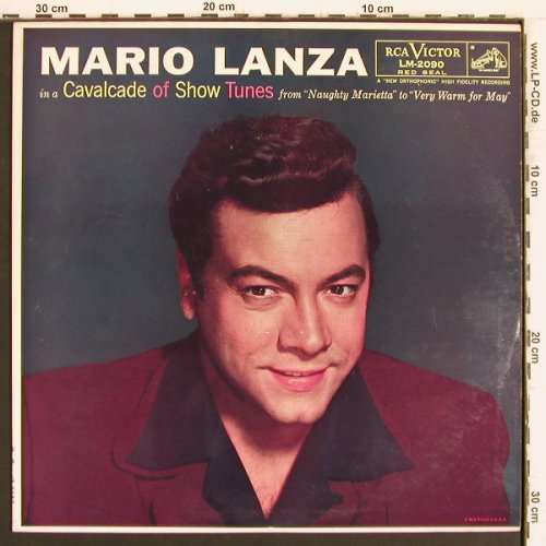 Lanza,Mario: In a Cavalcade of Show Tunes, RCA Victor (LM-2090), US, 1957 Typ: LP Best.-Nr.: Y4978 Preis: 12,50 Euro