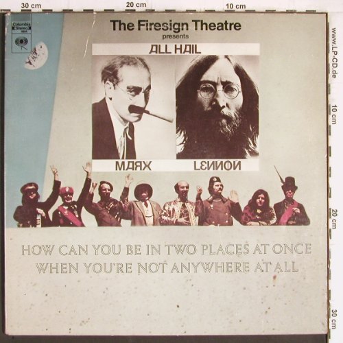 Firesign Theatre pres All Hail: How can you be in two places..,Foc, Columbia (PC 9884), US Typ: LP Best.-Nr.: Y5305 Preis: 6,00 Euro