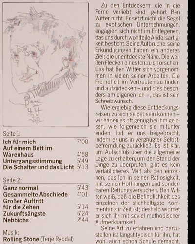 Witter,Ben: Müßiggang ist allen Glckes Anfang, D.Gr. Literatur(413 835-1), D,Ri(1975), 1984 - LP - Y5401 - 7,50 Euro